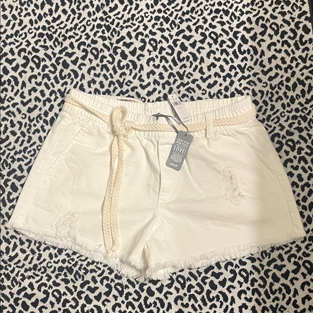 AERIE pullon distressed shorts